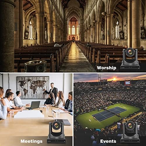 Zowietek New Gen Ptz Camera Poe | מעקב אחר AI | 30x זום אופטי | NDI | HB עם תפוקות SDI, HDMI ו- USB | IP זרם חי לפגישה, כנסייה, אירועים,